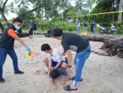 Sat Reskrim Polres Bangka Barat Olah TKP Pemuda Tewas di Pantai Ternyata Dibunuh saat Lerai Perkelahian