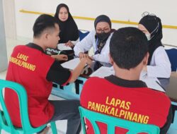 Cegah Penularan HIV, Lapas Pangkalpinang Gelar Pemeriksaan Kesehatan dan CVT Bagi WBP