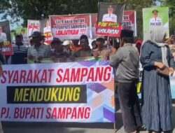 Ribuan Massa Dari Berbagai Kecamatan, Dukung Kinerja Pj Bupati Sampang