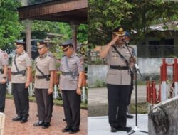 Polres Kuansing Gelar Upacara Tabur Bunga Ditaman Makam Pahlawan K,H, Umar Usman Dalam Rangka Hari Bhayangkara ke-78