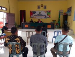 Pengadilan negeri pasir pengaraian dan Polsek Rambah samo melaksanakan sidang keliling di aula kantor desa teluk aur kec. Rambah samo.