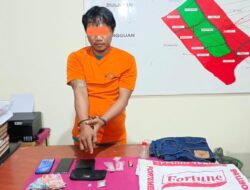 Transaksi Narkoba, Berkedok Usaha Jual-beli Kardus Bekas, Pria Ini Diciduk Personil Polsek Tandun