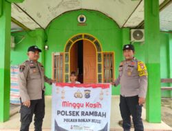 Minggu Kasih Dalam Coolling System Pilkada Tahun 2024, Personil Polsek Rambah Patroli Dan PAM Ibadah Di Gereja
