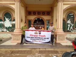 MINGGU KASIH POLSEK RAMBAH HILIR DALAM COOLING SISTEM PILKADA ROHUL TAHUN 2024 DI GEREJA HKBP