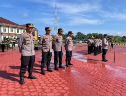 Pimpin Apel Dan Pengecekan Kesehatan Personil OMP, Kapolres Rohul Pastikan Netralitas Dan Sinergitas