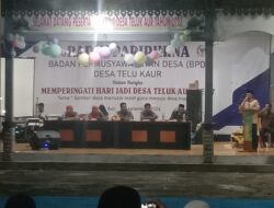 Ketua BPD Desa Teluk Aur Harmaini Resmi Dibuka Rapat Paripurna Tahun 2024.