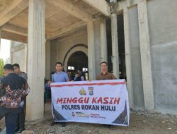 Dipimpin Kompol Sordaman Sinaga, Ratusan Jema’at Giat Minggu Kasih Personil Polres Rohul