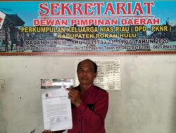 Ketua DPP PKNR Riau Rohul Surati Oknum Masyarakat Desa Sei Kuning Yang Diduga Tebar Ujian kebencian.