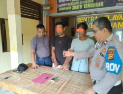 Tak Main-main, Dipimpin AKP Buyung, Dua Pria Ini Tanpa Perlawanan Saat Diringkus Personil Polsek Kuntodarussalam.