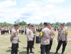 Kapolres Pimpin Apel Persiapan Pengamanan Kampanye Pasangan Calon Bupati Dan Wakil Bupati Rokan Hulu Nomor Urut 04