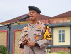 OMP-LK24-Apel Pelepasan Personil BKO Satuan Brimob Batalyon A Polda Riau Untuk Pengamanan Pilkada 2024 Di Kabupaten Rokan Hulu