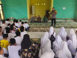 Kapolsek Kunto Sosialisasi Tentang UU Lalu Lintas, Kenakalan Remaja, Judi Online, Dan P4GN Di MTS Swasta Kunto Darussalam