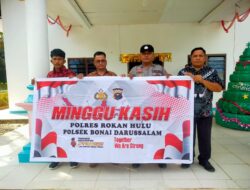 Polsek Bonai Darussalam Gelar Patroli dan Pengamanan Ibadah Minggu di Gereja Oikumene