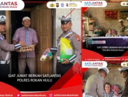Sat Lantas Polres Rokan Hulu Gelar Giat Jum’at Berkah Di Kecamatan Rambah