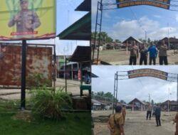 Ipda Jones Cek Persiapan Peresmian Kampung Bebas Narkoba Di Desa Rambah Hilir