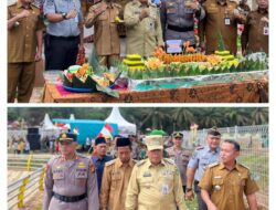 Kalapas Pasir Pangarayan Hadiri Apel Pagi dan Syukuran Pemakaian Danau Gunung Sari Desa Pasir Intan