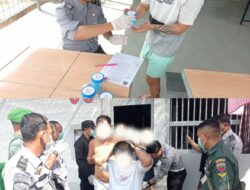 Terus Pastikan Ramadhan Berjalan Tertib, Lapas Pasir Pangarayan Geledah & Tes Urine Wbp Bersama TNI