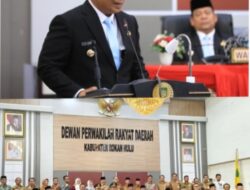 DPRD Rokan Hulu Gelar Rapat Paripurna Sertijab & Pidato Perdana Bupati Anton ST, MM