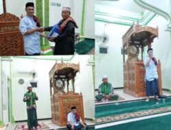 Pemdes Teluk Aur, Gelar Kegiatan Safari Ramadhan Yang Ke 4 Malam Yang Ke 25 Di Masjid Al-Ikhlas Simpang Caltex, Desa Teluk Aur.