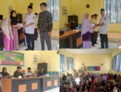 Pemdes Teluk Aur, Gelar Kegiatan Pembagian Bantuan Langsung Tunai (BLT),Dan Sekaligus Penyerahan  Bantuan Untuk Anak Yatim Desa Teluk Aur Tahun 2025.