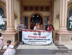 Minggu Kasih di Gereja HKBP, Polsek Rambah Hilir Disambut Hangat Jemaat