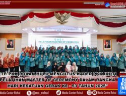 Dalam Rangka HKG Ke -53, TP PKK Rohul Utus Kader Untuk Ikuti Pelatihan MC