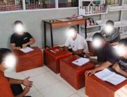 Warga Binaan Lapas Pasir Pangaraian Antusias Ikuti Kegiatan Belajar Mengajar dan Membaca di Perpustakaan