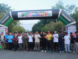 Hari Bhayangkara ke-79, Lapas Pasir Pangaraian Ikuti Fun Run dan Senam Bersama