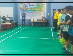 Sambut HUT Bhayangkara ke 79, Kapolsek Tapung Resmi Buka Turnamen Badminton Kapolsek Tapung CUP l 2025, se Tapung Raya