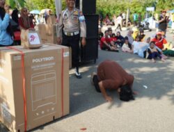 Sujud syukur mewarnai kegiatan FUN RUN 7,9 km Polres rokan hulu dalam rangka HUT Bhayangkara ke 79 dan ROAD TO Riau Bhayangkara Run