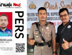 Cakrawalanews Media, Mengucapkan Selamat Kepada Ipda Sarlose Resmi Jabat Kapolsek Rambah Samo.