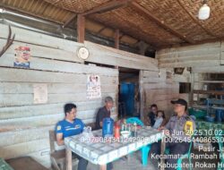 Gelar Jumat Curhat, Polsek Rambah Hilir Sambangi Tokoh Masyarakat Pasir Jaya