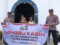 Dibawah Komando Kapolsek Rambah Samo, Bhabinkamtibmas Gelar Patroli Pengamanan Ibadah Di Greja.