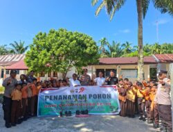 Operasi Patuh Lancang Kuning, Polres Rohul Barengi dengan Penanaman Pohon dan Edukasi Lingkungan di Beberapa Sekolah