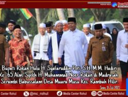 Wabup Rohul Syafaruddin Poti Hadiri Haul Alm. Syekh Haji Muhammad Noer Rokan Ke-65.