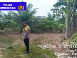 Polsek Rambah Hilir,Gelar Pengecekan Lahan Yang Dinilai Berpotensi Dan Rawan Terjadinya Karhutla.
