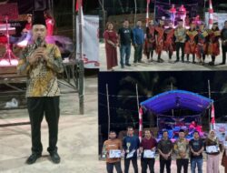 Muslim SH, Resmi Menutup Turnamen Bola Volly Putra/Putri Antar RT Se-desa Teluk Aur Tahun 2025.