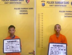 Wujudkan “Kampung Aman”, Polsek Rambah Samo Tangkap Dua Pencuri Barang Elektronik Milik SMPN 7 Rambah Samo