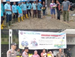 Dibawah Naungan M,Sahril Topan, Ketua DPC F,SPTI-K-SPSI Rohul, Ketua PUK F,SPTI-K-SPSI PT,KSM, Gelar Gerakan Pangan Murah,di Desa Teluk Aur.