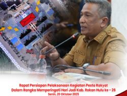 Bupati Anton Pimpin Rapat Finalisasi Malam Puncak Pesta Rakyat HUT ke-26 Rokan Hulu