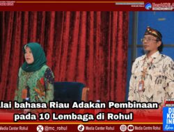Balai bahasa Riau Adakan Pembinaan pada 10 Lembaga di Rohul