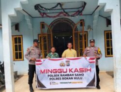 Polsek Rambah Samo Laksanakan Program Minggu Kasih, Jemaat Gereja Apresiasi Kehadiran Polisi di Tengah Ibadah