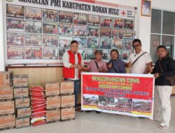 DPC IMO Rohul Serahkan Bantuan Sembako di Kantor PMI, Untuk Korban Banjir Aceh, Sumut, dan Sumbar