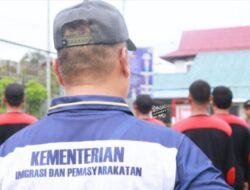 Semangat Disiplin dan Nasionalisme, Peserta Magang Nasional Purna Paskibraka Turut Latih Pramuka Warga Binaan Lapas Pasir Pangaraian