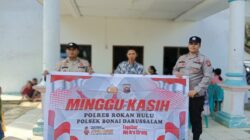 Melalui Minggu Kasih, Polsek Bonai Darussalam Cegah Gangguan Kamtibmas di Gereja