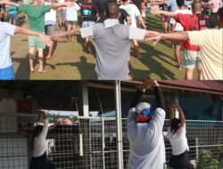 Jaga Kebugaran, Warga Binaan Lapas Pasir Pangarayan Ikuti Senam Rutin di Bawah Pengawasan Petugas