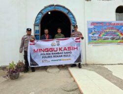 Jaga Kamtibmas dan Pererat Silaturahmi, Polsek Rambah Samo Gelar Minggu Kasih di Gereja GPDI Maranata Telur Aur