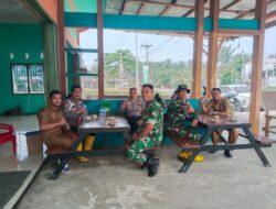 Kanit Propam Polsek Rambah Samo, Aipda Sepriadi Candra Memperkuat Sinergi Dengan Perangkat Desa Teluk Aur.