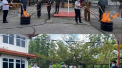 Lapas Pasir Pangarayan Hadiri Kegiatan Pemusnahan Barang Bukti di Kejaksaan Negeri Rokan Hulu