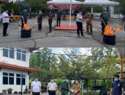 Lapas Pasir Pangarayan Hadiri Kegiatan Pemusnahan Barang Bukti di Kejaksaan Negeri Rokan Hulu